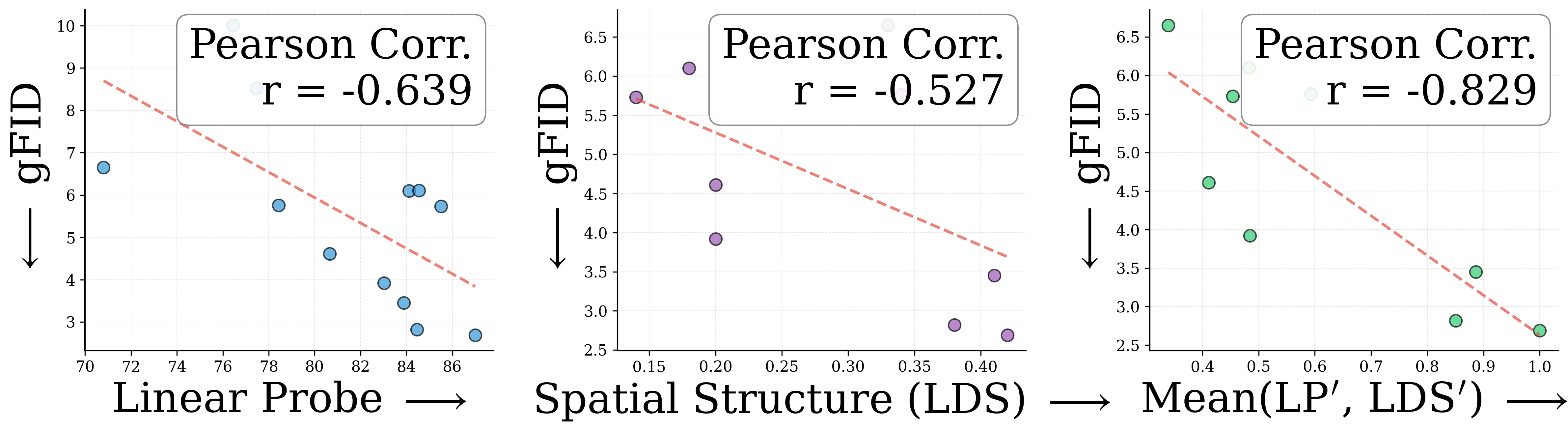 Correlation for RAE + REPA