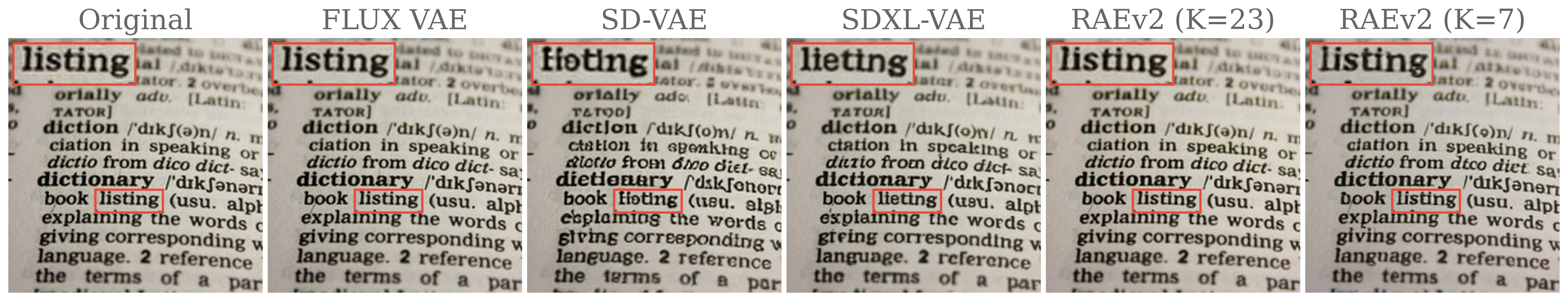 Qualitative reconstruction comparisons